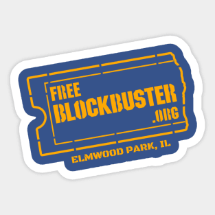 Free Blockbuster Elmwood Park Sticker